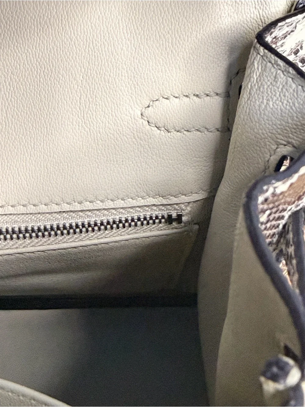 H Ombre genuine Varanus Salvator ring Lizard Birkin 25 Retourne PHW soldout rare - Picture 7 of 9